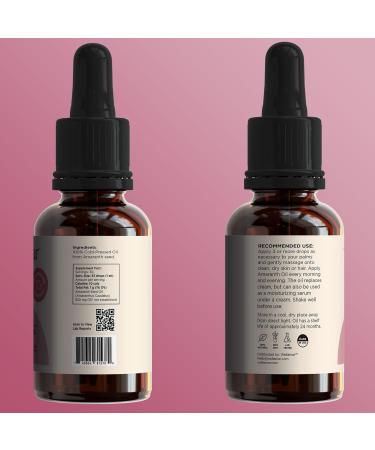 Wellamar 100% Amaranth Oil - Organic Skin & Hair Care Moisturizer | High-Squalene Face Oil for Men & Women (1fl Oz - Buy Online on GoSupps.com