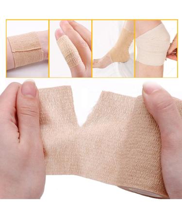 HerMia Cohesive Medical Tape - Self Adhesive Breathable Waterproof Athletic Bandages | 8 Rolls of Elastic Sports Wrap for Wrist & Ankle - Mix Sizes - Buy Online on GoSupps.com