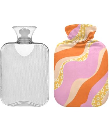 Naanle 2L Hot Water Bottle with Lid - Flower Shaft Stripes for Back Pain Relief Hand/Foot Warmer & Cold Therapy - Buy Online on GoSupps.com