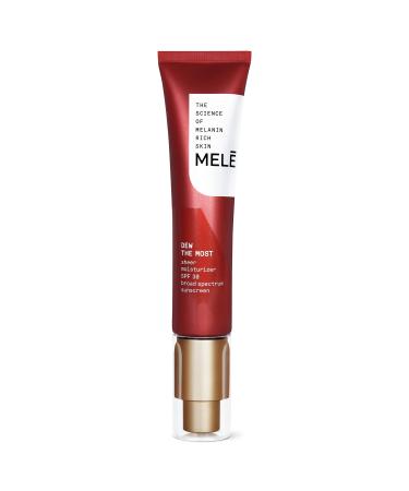 MELE Face Moisturizer 24 Hours Of Broad Spectrum Protection From UVA, UVB And Blue Light Moisturizer With SPF Dew The Most SPF 30 With Niacinamide And Vitamin E 1 oz, White