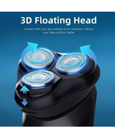 LOBINH Men's Electric Shaver - Waterproof IPX7 Wet/Dry Rechargeable Rotary Razor with Pop-up Trimmer & Fast Charging - PA188 - Buy Online on GoSupps.com