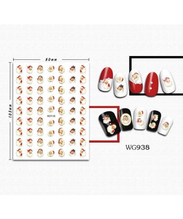 KALEFUL Christmas Nail Stickers 12 Sheets Self-Adhesive Nail Decal Santa Claus Gnome Snowflake Snowman Elk Winter Nail Art Decoration Design Supplies - Buy Online on GoSupps.com