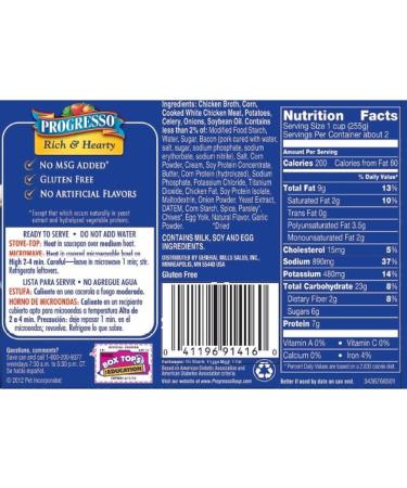 Progresso Rich & Hearty Chicken Corn Chowder Soup 18.5 oz - Pack of 6 - Buy Online on GoSupps.com