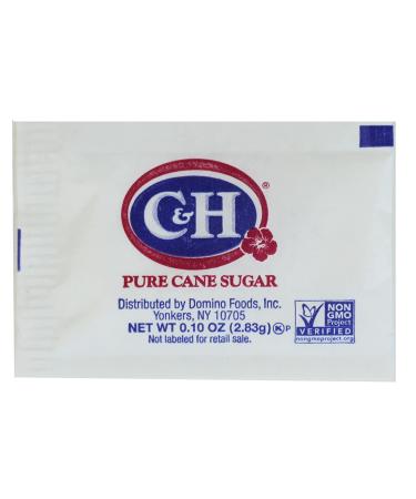 C&H Pure Cane NON-GMO Granulated Sugar Packets - 500 Pack 0.1 Ounce (2.83 Gram) Individual Servings - Buy Online on GoSupps.com