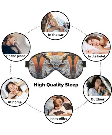 Owl Beliefs Print Unisex Sleep Mask - Double-Sided Eye Mask for Sound Sleep & Skin Care | International Shipping - Buy Online on GoSupps.com