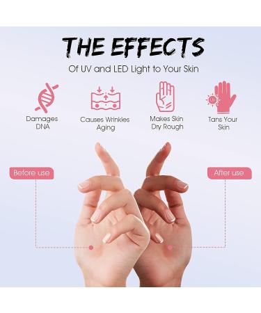 WLLHYF Anti UV Gel Nail Gloves - Fingerless Sun Protection Gloves 22cm-Black - Buy Online on GoSupps.com