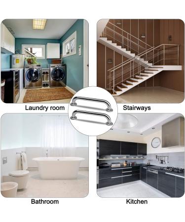 2 Pack Shower Grab Bar Chrome Stainless Steel Bathroom Grab Bar Shower Handle Bathroom Balance Bar Safety Hand Rail Support - Handicap Elderly Injury Senior Assist Bath Handle (12 Inch) - Buy Online on GoSupps.com