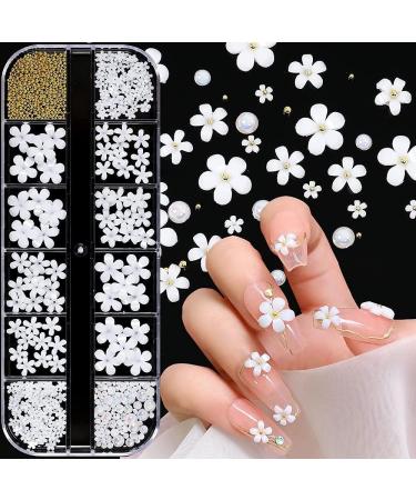 Women Charming Imitation Pearl DIY Accessories Tool Alloy Nail Art 3D Shell Flower Nail Decoration - Buy Online on GoSupps.com