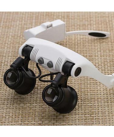 Portable 10x 15x 20x 25x LED Illumination Double Eyes Magnifier Wearable Magnifier for Clock Repair Full of Stars - Buy Online on GoSupps.com