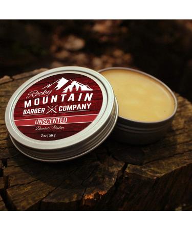Rocky Mountain Barber Company Classic Unscented Beard Balm - 100% Natural Premium Wax Blend with Beeswax Jojoba & Coconut Oil - International Shipping Available - Buy Online on GoSupps.com
