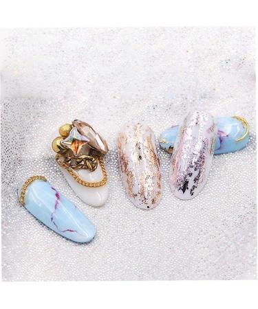 UKD 1bag Girls' Rose Gold Nail Foils Set Holographic Pink Champagne Nail Art Transfer Stickers Metallic DIY Picture Nail Paper Stickers - Buy Online on GoSupps.com