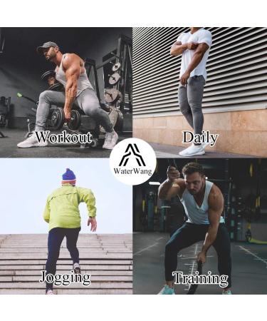 Waterwang Men's Slim Jogger Pants - Tapered Athletic Sweatpants | Light Gray - Size Small - Buy Online on GoSupps.com