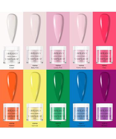 Saviland Acrylic Powder Set Glows in the Dark Acrylic Nail Powder 10 Luminous Colors Professional Polymer Powder for Nail Extension Nail Carving  Halloween Nails Design  Fall French Nails  Gift for Women A-Luminous glows i - Buy Online on GoSupps.com