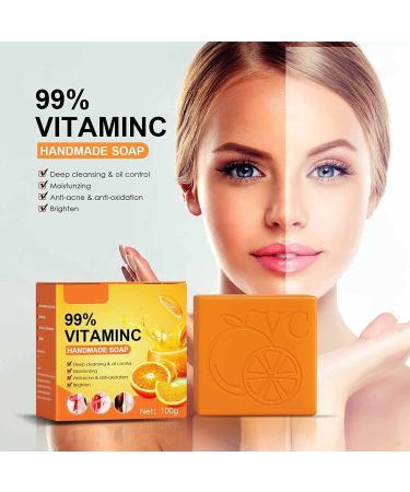 Orange Vitamin C Handmade Soap - 99% Natural Organic Soap (2PCS) - Buy Online on GoSupps.com