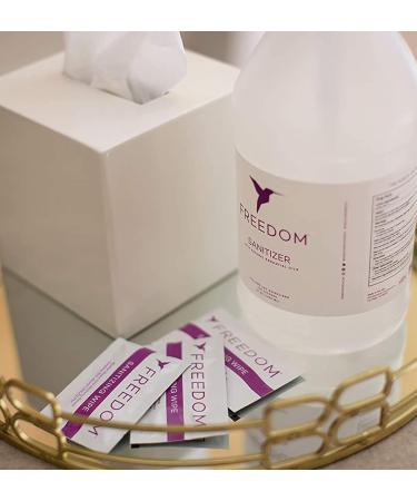 Freedom Lavender Eucalyptus Hand Sanitizing Wipes - 25 Individually Wrapped Wipes, Kills 99.9% of Germs - for Travel, Home, Airplane, Office - Buy Online on GoSupps.com