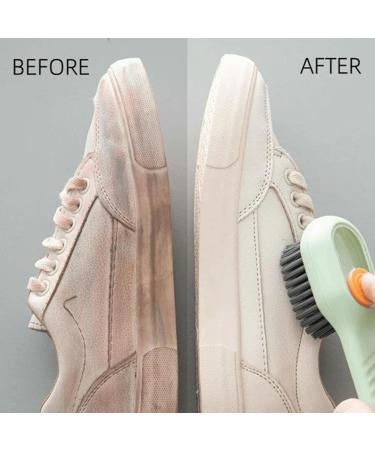 2Pcs Automatic Liquid Adding Cleaning Brush Set - Ideal for Shoes, Clothes, Bathroom, Kitchen - Soft Bristles - Household Essential - Buy Online on GoSupps.com