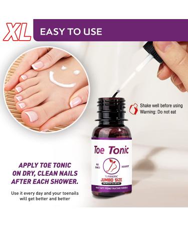 XL Toe Tonic Citrus - Toenail Fungus Treatment with Pau D'Arco, Mugwort, Turmeric & Grapefruit Extract - Buy Online on GoSupps.com