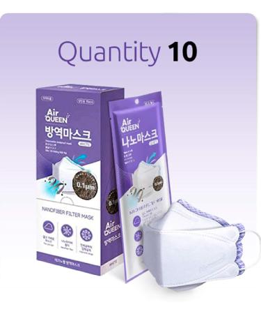Buy 3-Layer Nano Fiber Face Masks - 10 Air Queen + 10 Airbon + 2 Ear Savers | Individually Packaged | Made in Korea | Global Shipping Available - Buy Online on GoSupps.com