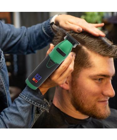 Buy Cordless Rechargeable Electric Hair Clipper for Men - LED Display Hair Trimmer with 4 Combs in Green & Black | International Shipping Available - Buy Online on GoSupps.com