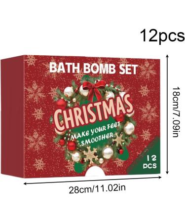 Hailerio Advent Bath Balls | Christmas Oil Bath Salt Ball Set | Skin Care Moisturizing Products for Relaxing Spa Vacation Home Bathroom Living Room Hotel Party - Buy Online on GoSupps.com