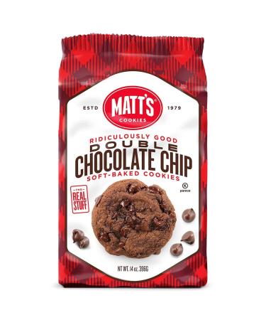 Matt's Cookies Matt's Cookies Double Chocolate Chip Cookies Soft Baked Cookies Non-GMO 6 x 396g