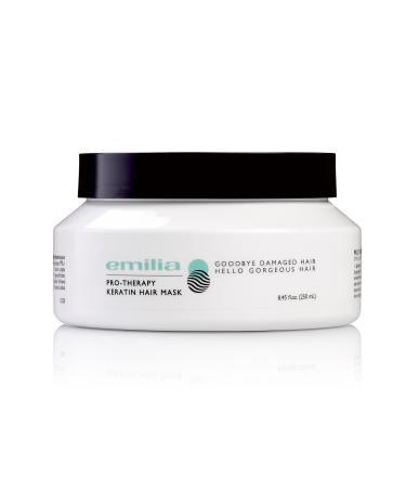 Emilia Pro-Therapy Keratin Hair Mask - Hydrating Hair Treatment for Maximum Protection Shine and Strength - Deep Conditioning Effects For Damaged and Dry Hair with Keratin Vitamin E B5 and Castor Oil