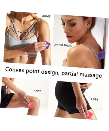 Homsfou 4-Pack Hex-Grip Lacrosse Massage Balls - Handheld Silicone Massage Tool for Gym & Relaxation - Multi-Color Options - Buy Online on GoSupps.com