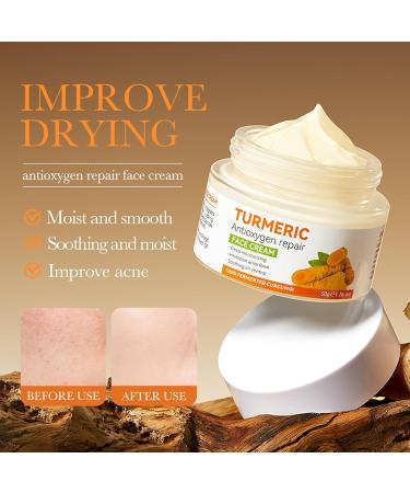  Dyceittdia Turmeric Antioxidant Repair Cream 50g Nourishing & Lightly Moisturizing Turmeric Brightening Face Cream For Brightening & Mimating Face Cream - Buy Online on GoSupps.com