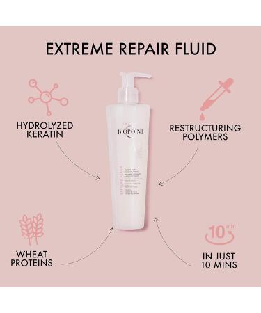 Biopoint Extreme Repair Super Reconstructive Hair Fluid with Keratin Pre-Shampoo Nourishing and Fortifying Action Promotes the Reconstruction of Hair Fiber 200 ml - Buy Online on GoSupps.com
