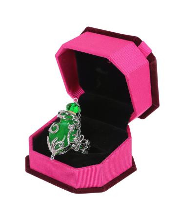 Beaupretty Ring Box Set Women Aroma Ring Women Exaggerate Ring Decorative Finger Ring Aromatherapy Diffuser Rings Green 4x3cm