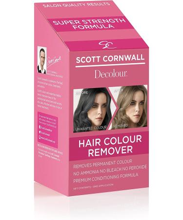 Scott Cornwall Decolor Remover - Removes Unwanted Permanent Hair Color, Bleach, Peroxide & Ammonia Free Formula - Cruelty Free Vegan Friendly At Home Salon Style Partial and Full Hair Dye Removal