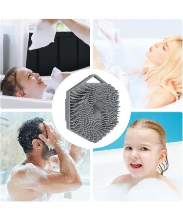 Buy Hexagon Silicone Shampoo Brush & Scalp Massager - Best for Hair Growth | Shower Brush & Face Scrubber for Men & Women - Buy Online on GoSupps.com