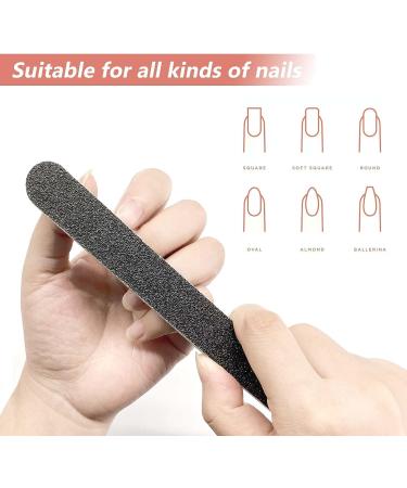 Professional Nail File and Buffer Block Kit - 100/180 Grit Black Pedicure Tool Set - Buy Online on GoSupps.com
