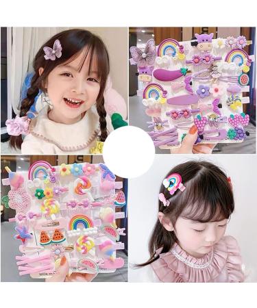 14-Piece Girls Hair Accessories Set | Colorful Cartoon Hair Clips & Flowers for Kids - Buy Online on GoSupps.com