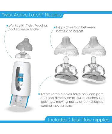 Kiinde Twist Active Latch Fast Flow Nipples for Breast Milk - 2 Pack - Buy Online on GoSupps.com