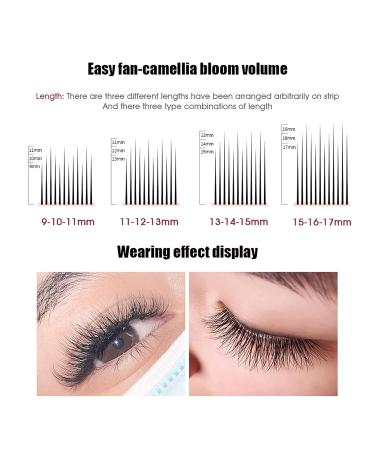 Buy 0.03 C Curl Eyelash Extensions - 8-15 Mixed Tray Volume Lashes for Professionals | Self Fanning 2D-10D by MASSCAKU - International Shipping - Buy Online on GoSupps.com