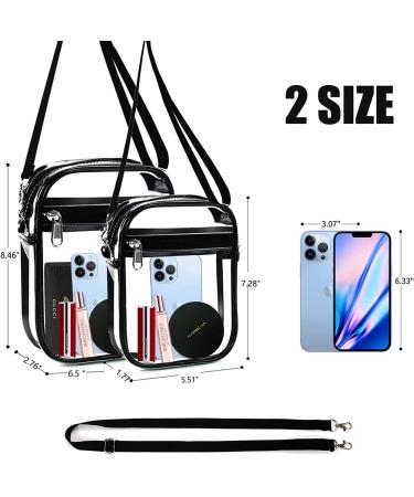 Armiwiin Small Clear Crossbody Stadium Bag for Women - Stadium Approved Clear Purse for Sports Events - Buy Online on GoSupps.com
