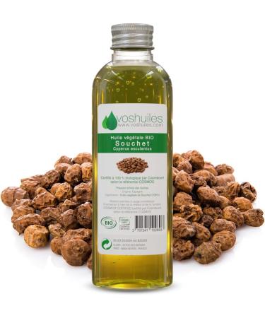 VOSHUILES - Huile V g tale de Souchet COSMOS - Riche en Om ga 6 9 et Vitamine E - Nutrition Post- pilation - Soin Peaux S ches et Cheveux - 250ml Souchet 250 ml (Lot de 1)