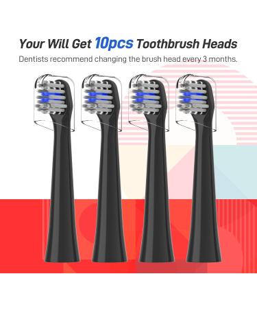 Replacement Toothbrush Heads for Colgate Hum - Smart Battery Electric Toothbrush 10 Count - Compatible Brush Heads (Black - Buy Online on GoSupps.com