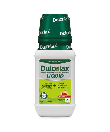 Dulcolax Stool Softener Laxative Gel Capsules (100ct) and Stimulant Free Liquid Laxative Cherry Flavor (12 oz)