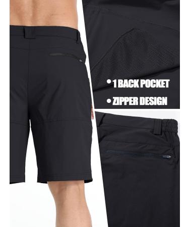 TACVASEN Men's Quick Dry Cargo Hiking Shorts Black, Size 36 - Buy Online on GoSupps.com