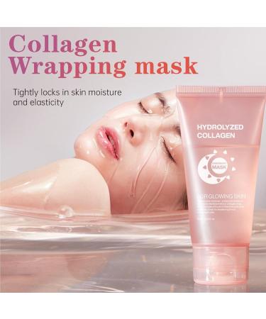 Collagen Overnight Wrapping Peel Off Facial Mask | Anti-Wrinkle & Hydration for Radiant Skin | Elasticity & Sagging Reduction - 1pc - Buy Online on GoSupps.com
