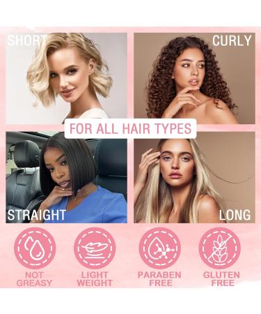 Keratin Protein Hair Serum | Anti-Frizz Moisturizing Oil | Nourishing Serum for Dry & Damaged Hair | Heat Protectant for Shine | Rose Scent - Buy Online on GoSupps.com