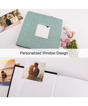 Vienrose 4x6 Photo Album - 100 Pockets Linen Frame Cover with Memo Areas - Large Capacity Pictures Book for Wedding Family Baby Vacation - Green - Buy Online on GoSupps.com