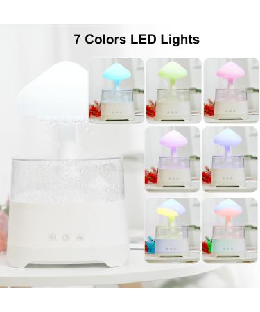 Kavolet Rain Cloud Humidifier with Remote Control - White Noise Aroma Diffuser | 3 Level Adjustable Night Light & 7 Color Changing Lights | Ideal for Bedroom and Office (White) - Buy Online on GoSupps.com