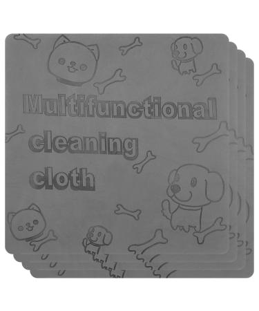Hnvdkln 4 Pack Damp Clean Duster Towel Streakless Cleaning Cloths Reusable Soft Cleaning Sponge Thick Damp Dusting Cloth Water Absorbent Damp Cleaning Duster for Window Tiles Blinds