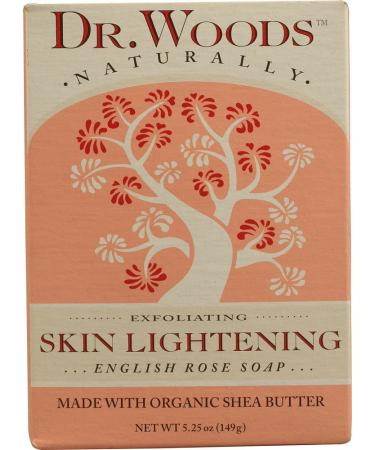 Dr. Woods Naturally Bar Soap Skin Lightening English Rose 5.25 oz by Dr. Woods