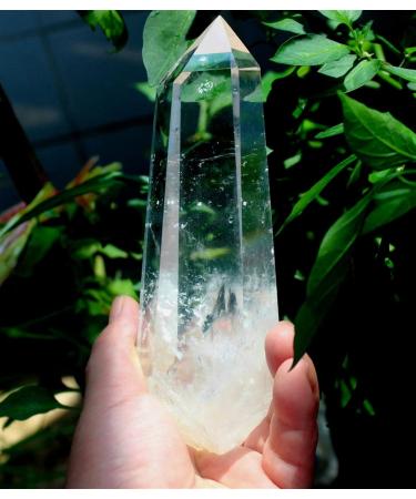 Natural Crystal Rough 300-400g Large Clear Lemurian Seed Quartz Natural Point Cluster Crystal Rough - Buy Online on GoSupps.com