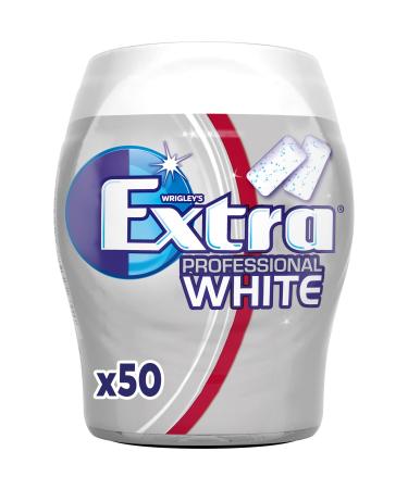 Extra Professional White chewing gum |Fresh breath |Sugar -free |A can | 1 x 50 dragees 50 pieces (1 Pack) White Bottle 50 pieces (1 Pack)