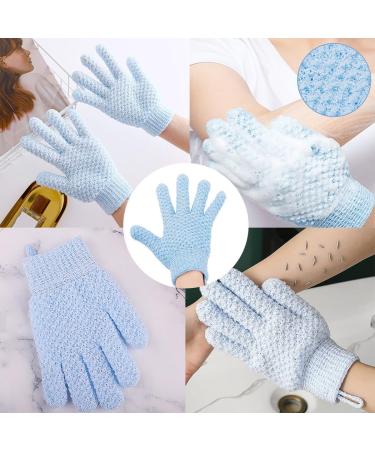 Reusable Breathable Body Scrubbers - 2 Pairs Soft Elastic Bath Gloves | Double Sided Exfoliating Massage & Cleaning - Buy Online on GoSupps.com